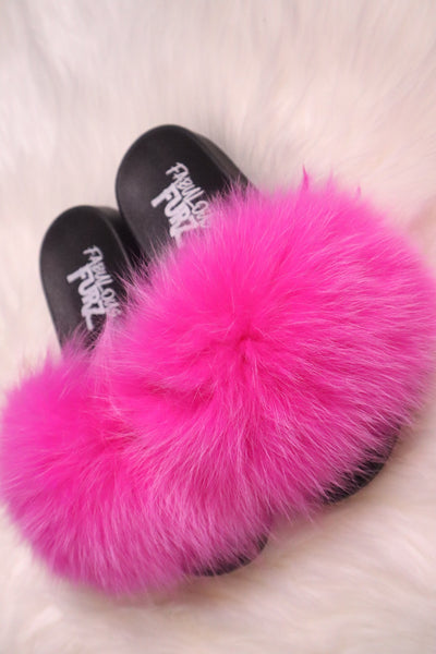 Hot pink slippers